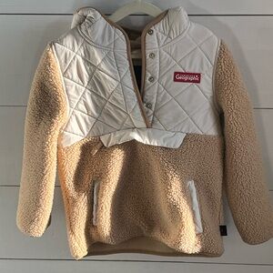 National Geographic Cream and Tan Fleece Jacket